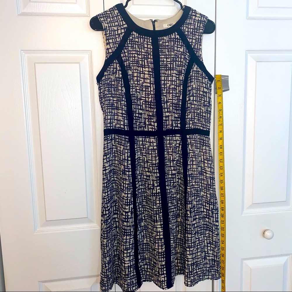 Navy Patterned Dress